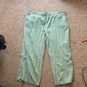 GAP women Light Mint Green linen pants